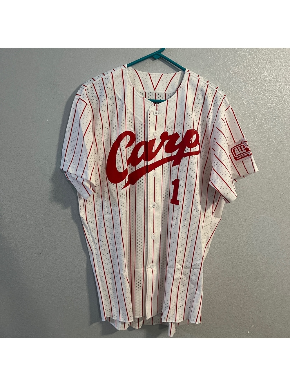 Hiroshima Toyo Carp Tomonori Maeda #1 Mizuno Jersey JASPO O Japan NPB Baseball